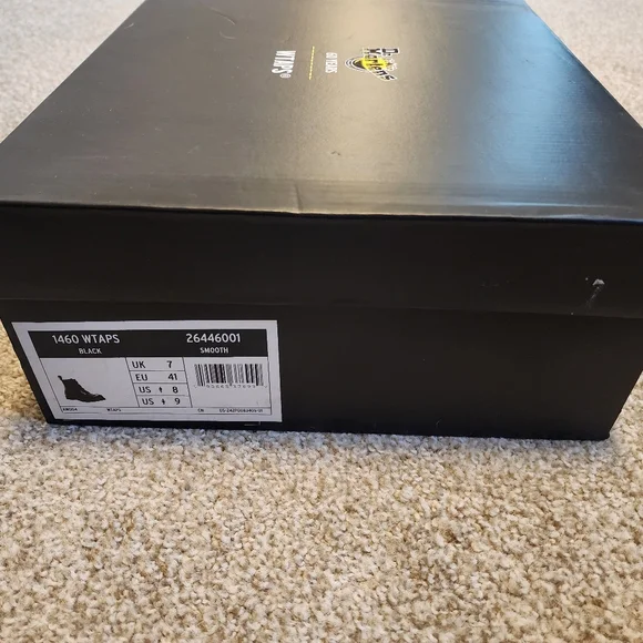 Dr. Martens WTAPS collab RARE steel toe biker Mono Black Leather Buckle Straps 8 - Picture 8 of 11